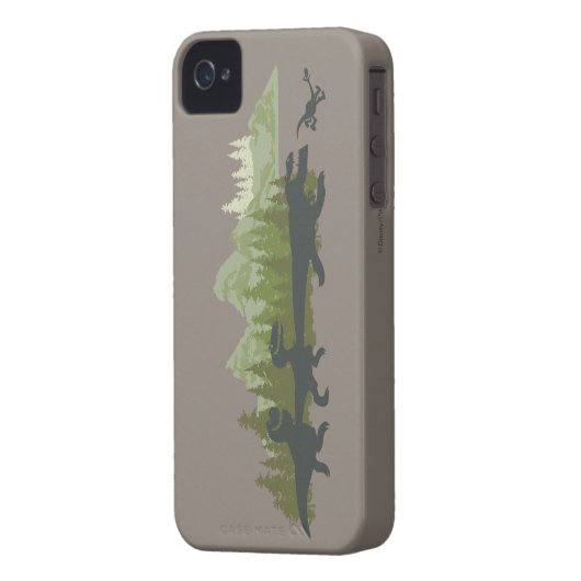 Dino Silhouettes Running Case-Mate iPhone Case (Back Left)