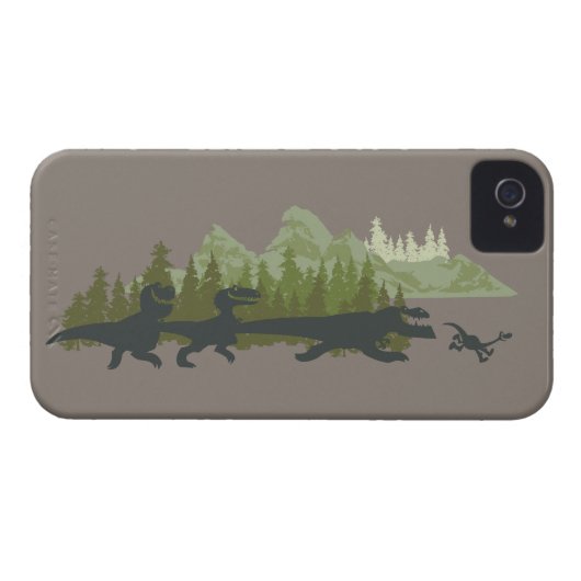 Dino Silhouettes Running Case-Mate iPhone Case (Back Horizontal)