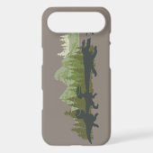 Dino Silhouettes Running Case-Mate iPhone Case (Back)