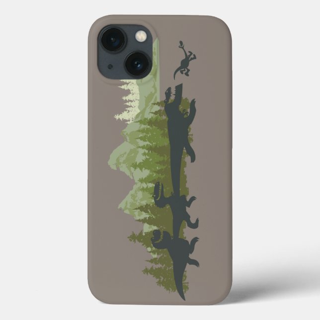Dino Silhouettes Running Case-Mate iPhone Case (Back)