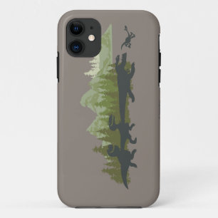 Dino Silhouettes Running iPhone 11 Case