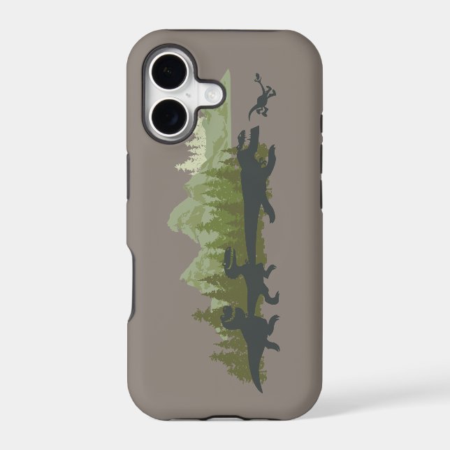 Dino Silhouettes Running Iphone Case (Back)