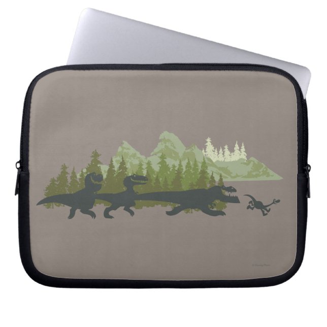 Dino Silhouettes Running Laptop Sleeve (Front)
