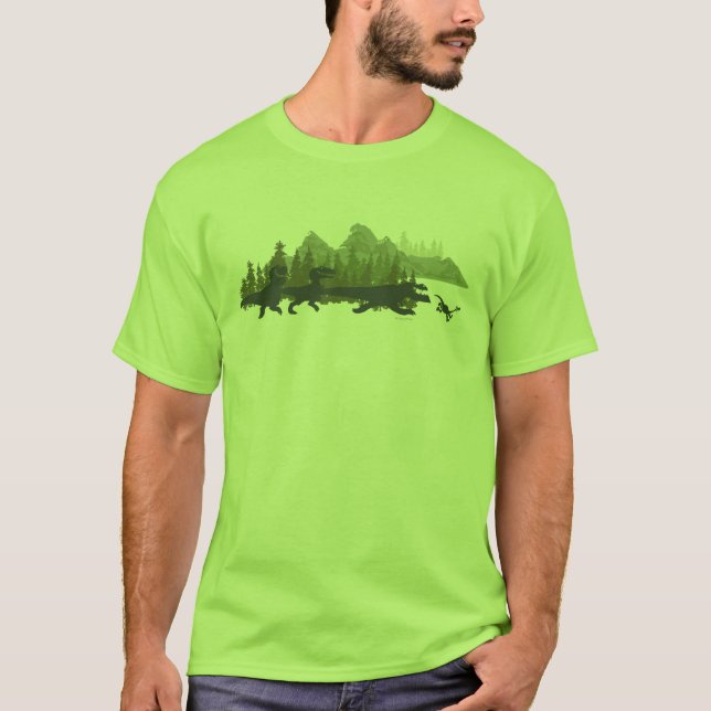 Dino Silhouettes Running T-Shirt (Front)