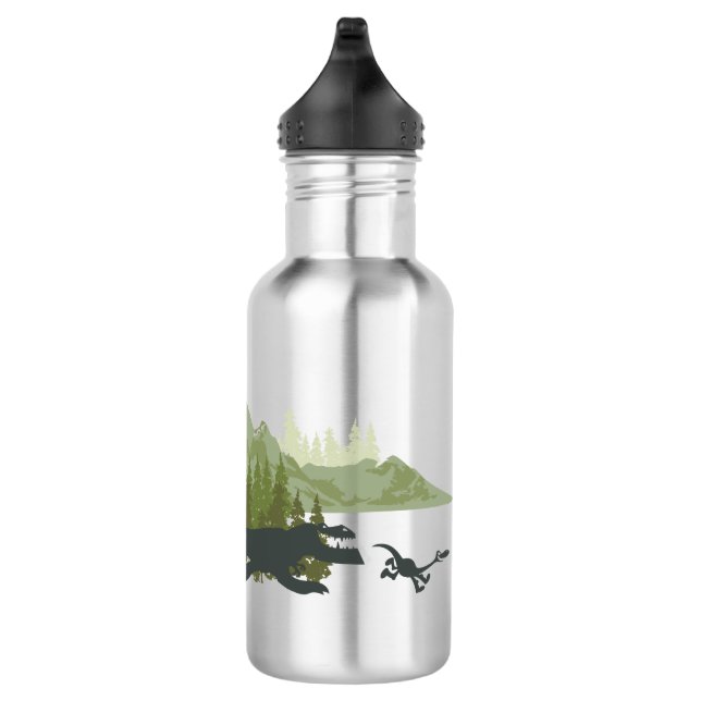 Dino Silhouettes Running Water Bottle (Right)