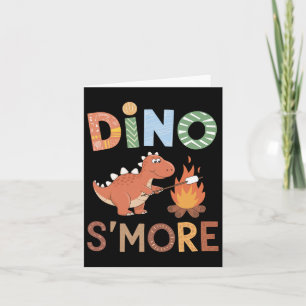 Dino S'more Dinosaur Trex Camping Smores Kawaii S' Card