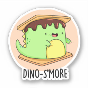 Dino-smore Funny Dinosaur Smore Pun Sticker