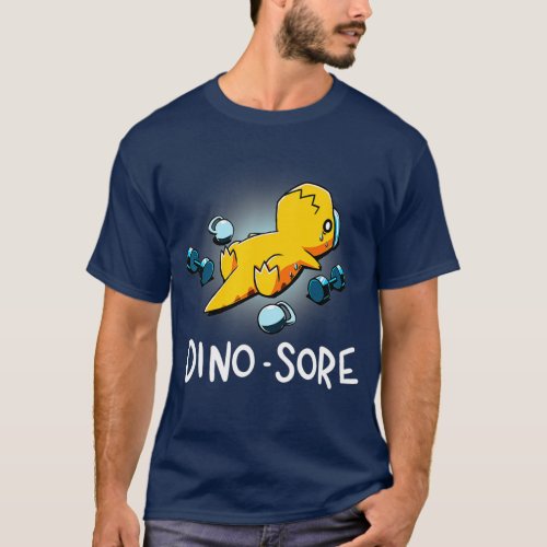 Dino Sore Funny Dinosaur Workout Gym Fitness Lifti T_Shirt