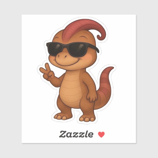 Dino Sticker – Kammli Cool with Sunglasses (Sheet)