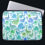 Dino Stripe Watercolor Dinosaurs Adorable Laptop Sleeve<br><div class="desc">Dino Stripe Watercolor Dinosaurs Adorable Cute Pattern.</div>