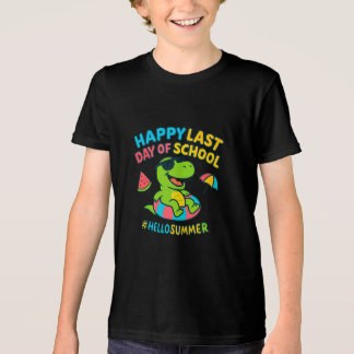 Dino Summer Break Vibes – Last Day of School Tri-Blend Shirt