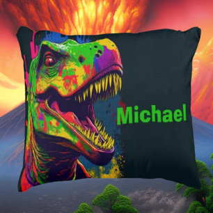 Dino T Rex Cute Kids  Accent Pillow