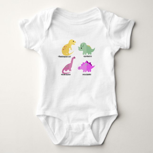 "Dino Tee"  Baby Bodysuit (Front)