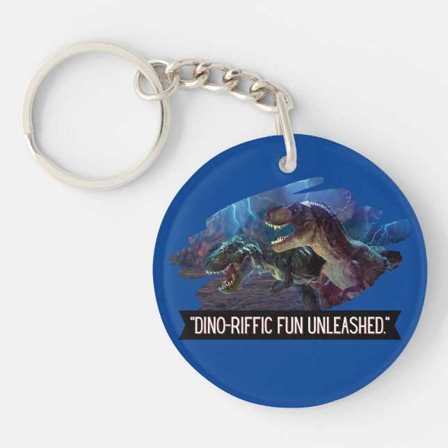 dino - terrific fununleashed  keychain (Front)