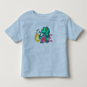 Dino TRex I'm 1 Birthday boys ONE Back to school Toddler T-shirt