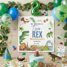 Dino Two rex 2nd boy Dinosaur birthday party
