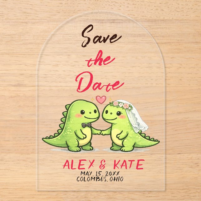 Dino Wedding Save the Date  (Front)