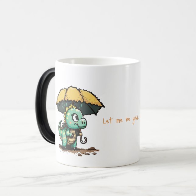 Dino with Umbrealla Color Morph Mug (Front Left)