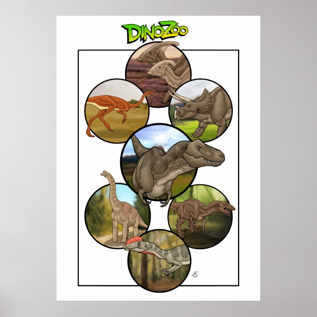 Dino Zoo: Dinosaur Collage #2 Poster (Front)