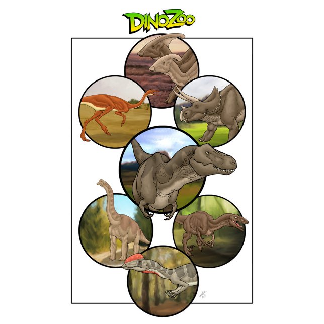 Dino Zoo: Dinosaur Collage #2 T-Shirt (Creator Uploaded)