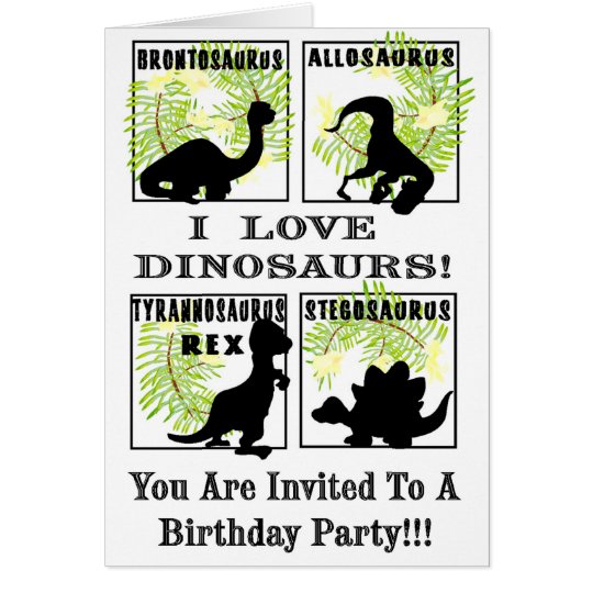 Dinobites Birthday Party Invitaitons ! Card