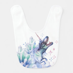 Dinocorn Baby   Crystal Fantasy Dinosaur Unicorn Baby Bib