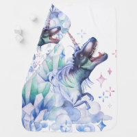 Dinocorn Baby | Crystal Fantasy Dinosaur Unicorn Baby Blanket