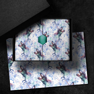 Dinocorn Clouds Mystical Unicorn Horned Dinosaur Tissue Paper