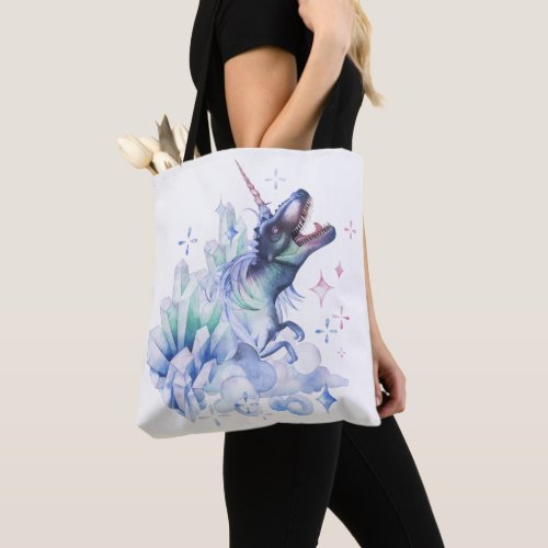 Dinocorn Crystal Dinosaur Unicorn Fantasy Unisaur Tote Bag