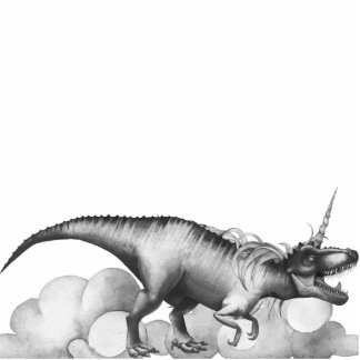 Dinocorn Decor | Monochrome Unicorn Dinosaur Cloud Cutout
