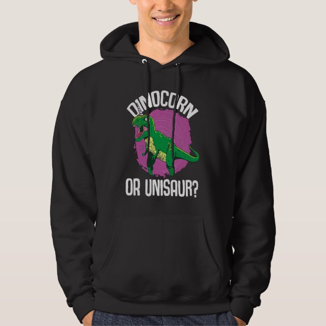 Dinocorn or Unisaur Dinosaur Unicorn Dino Hoodie (Front)