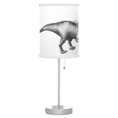 Dinocorn Silver | Fantasy Unicorn Horned Dinosaur Table Lamp (Left)