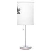 Dinocorn Silver | Fantasy Unicorn Horned Dinosaur Table Lamp (Right)