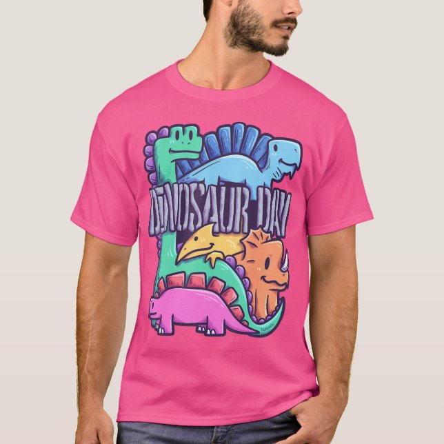Dinoday Dinosaur Triceratops Brachio T-Rex Birthda T-Shirt (Front)