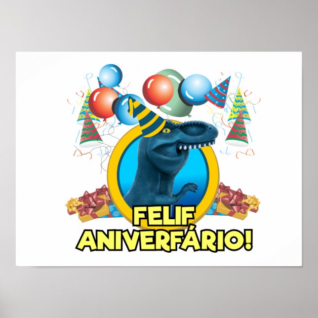 Dinofaurus Party paper pool Poster (Front)