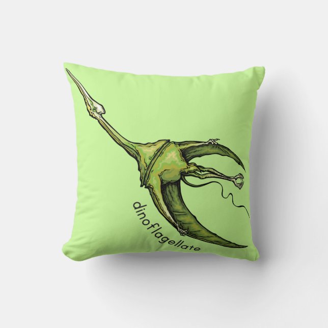 Dinoflagellate Throw Pillow (Front)