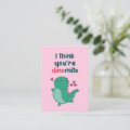 Dinomite Cute Dino Pun Funny Kids Valentine's Day Note Card | Zazzle