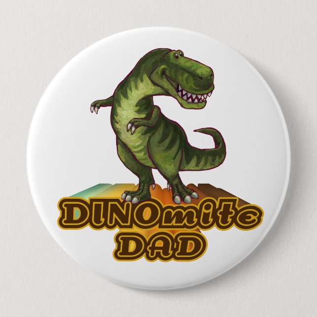 Dinomite Dad Button (Front)