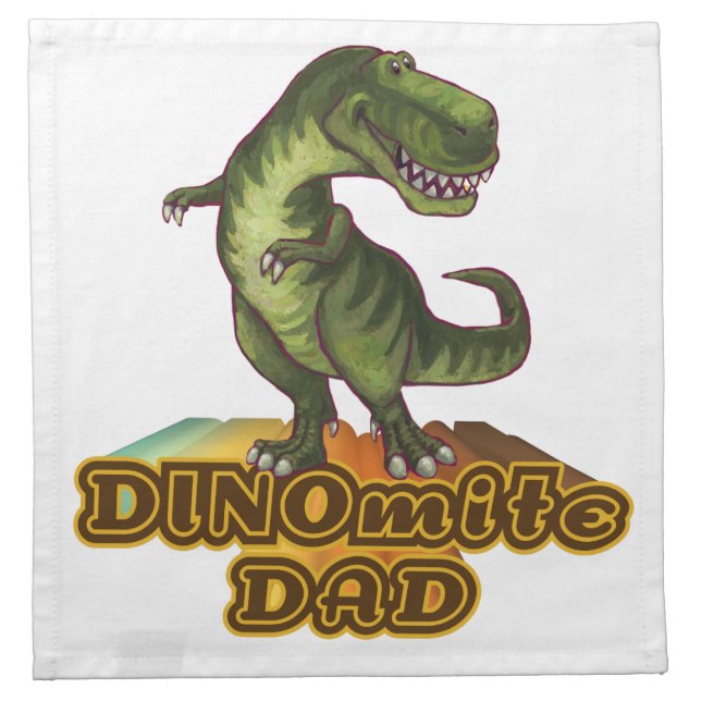 Dinomite Dad Cloth Napkin (Front)