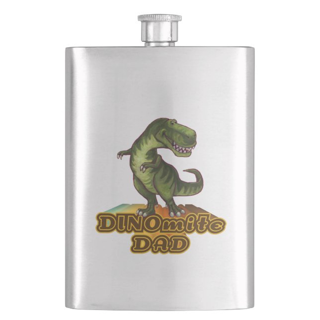 Dinomite Dad Flask (Front)