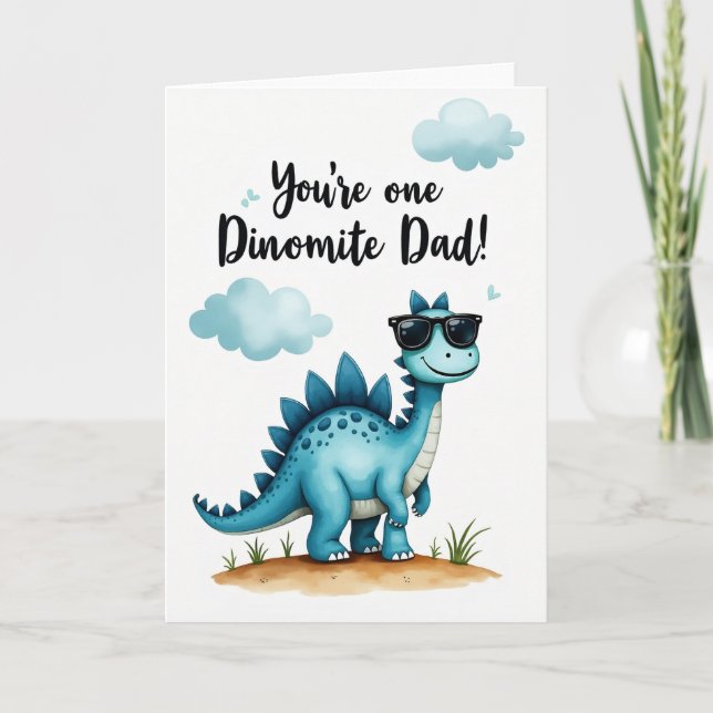 Dinomite Dad Illustration Card (Front)