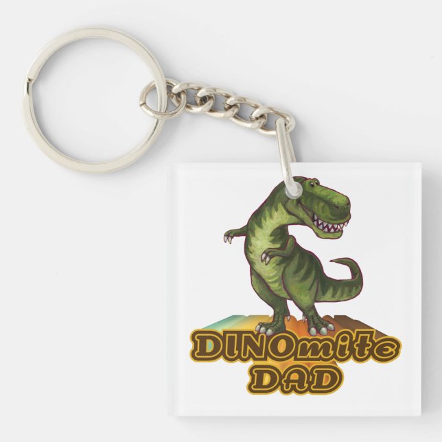 Dinomite Dad Keychain (Front)
