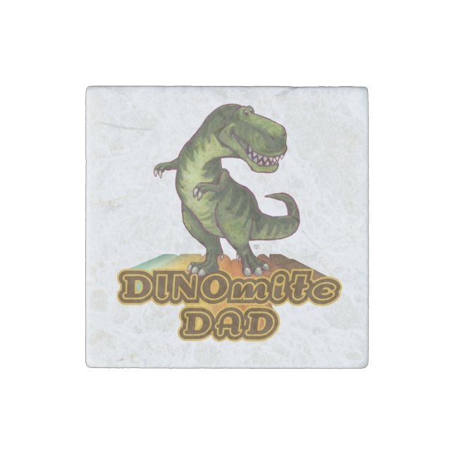 Dinomite Dad Stone Magnet (Front)