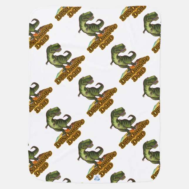 Dinomite Dad Stroller Blanket (Back)