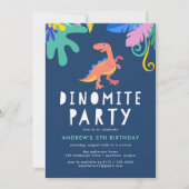 Dinomite Dinosaur Birthday Party Invitation (Front)