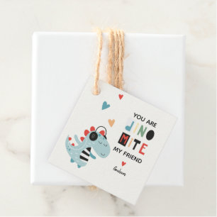 Dinomite Valentine Favor Tags