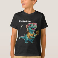DinoRockstar dinosaur with glasses and golden mic 