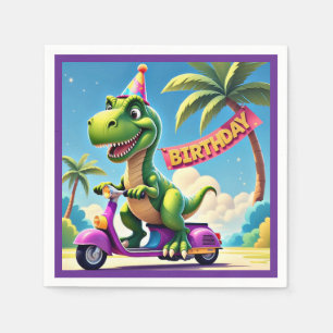 " DINO'S BIRTHDAY JOYRIDE " NAPKINS