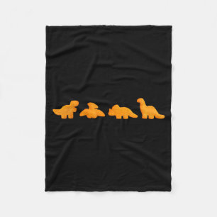 Dinos Chicken Nuggets Pattern _ Funny Realistic Di Fleece Blanket