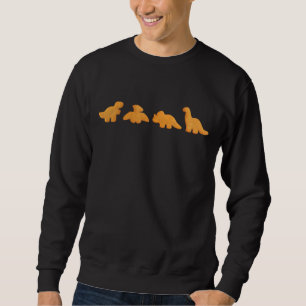 Dinos Chicken Nuggets Pattern Funny Realistic Dino Sweatshirt